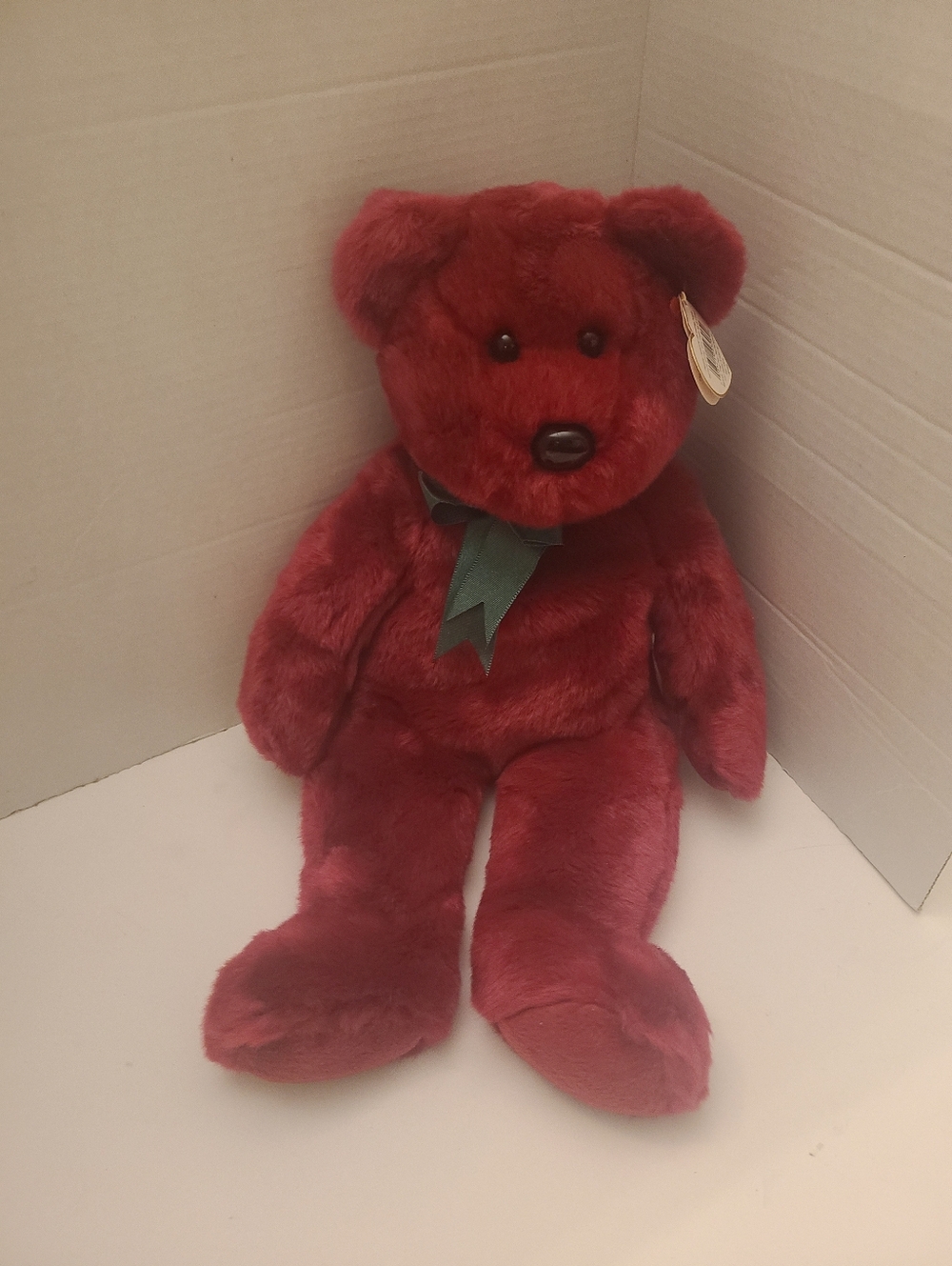 Ty Beanie Buddies Teddy Cranberry Bear Plush Soft Toy Stuffed Animal, Pre-owned